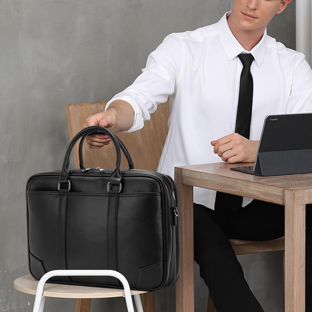 Accordian File Organizer with Handle,briefcase,15.6 in Laptop Bag Portable Document Organizer Handbags Back packs