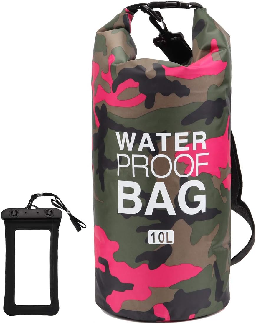 Waterproof Dry Bag 2L/5L/10L/15L/20L/30L, Roll Top Sack Keeps Gear Dry for Kayaking, Rafting, Boating, Swimming, Camping, Hiking, Beach, Fishing with Free Waterproof Phone Case