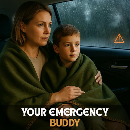 Wool Camping Blanket – 70% Wool Heavy-Duty Military Style Throw, Warm & Washable, Fire Retardant Cover for Emergency, Survival & Outdoor Use – Perfect for Camping, Car, Home & Hiking, Olive 62x84