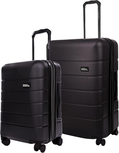 Eddie Bauer Glacier Carry-On 22" and Checked 30" Luggage | Hardside | Spinner Wheels | Expandable | Lightweight | Travel Essentials - Carbon Grey