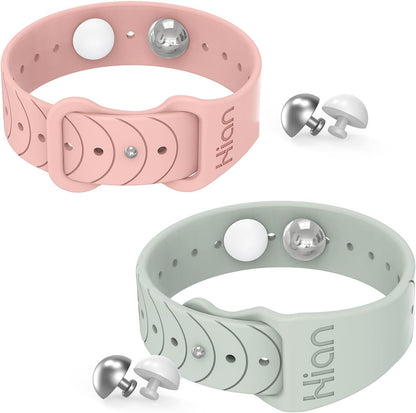 Hion Motion Sickness Bracelets Sea Sickness Wristbands for Motion Sickness/Morning Sickness/Pregnancy Nausea Anti Nausea Wristband Acupressure Nausea Bands Motion Sickness Bands(Beryl+Pink