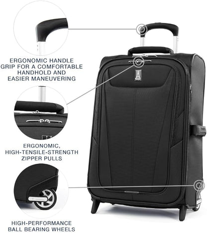 Travelpro Maxlite 5 Softside Expandable Upright 2 Wheel Carry-on Luggage - Image 2
