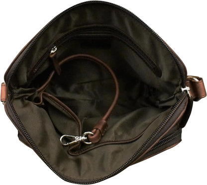 ili New York Genuine Leather Crossbody Bags for Women - Premium RFID Blocking Shoulder Bag Organizer with Adjustable Strap