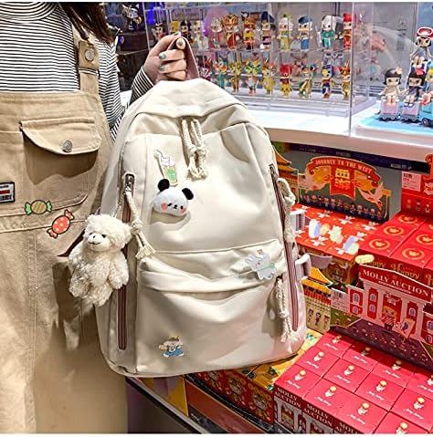 DUSLANG Laptop Backpack For Women Men Travel Daypack, Beige