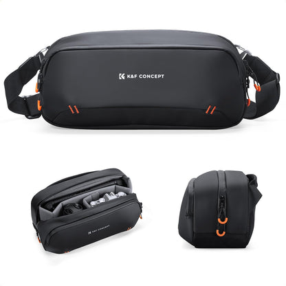 K&F CONCEPT Storage Sling Bag, Vlog Photography Camera HandBag, Portable Carrying Case for Switch 2/Steam Deck/DJI Osmo Pocket 3/Mobile 7P/GoPro/Insta360 Action Cameras & Digital Accessories
