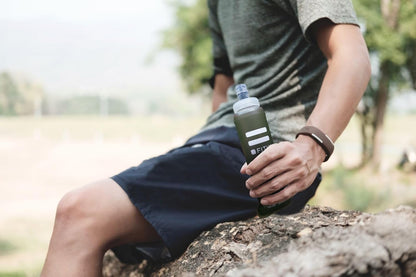 FITLY Soft Flask - Shrink As You Drink Soft Water Bottle for Hydration Pack - Folding Water Bottle Ideal for Running, Hiking, Cycling, Climbing & Rigorous Activity