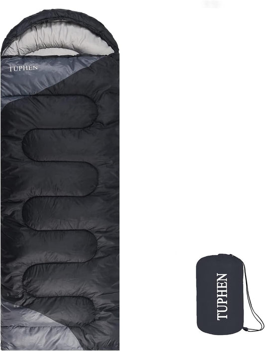 tuphen- Sleeping Bags for Adults Kids Boys Girls Backpacking Hiking Camping Microfiber Liner, Cold Warm Weather 4 Seasons Indoor Outdoor Use, Lightweight & Waterproof