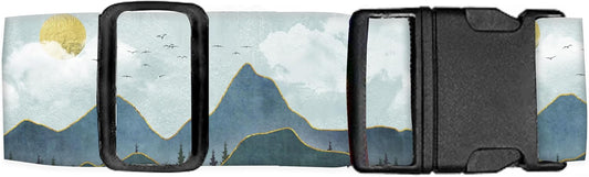 Luggage Straps for Suitcases Travel Belt Accessories, Cute Suitcase Strap, Adjustable Luggage Belt Strap, Heavy Duty with Quick-Release Buckle Luggage Strap Cute Drawing Mountain