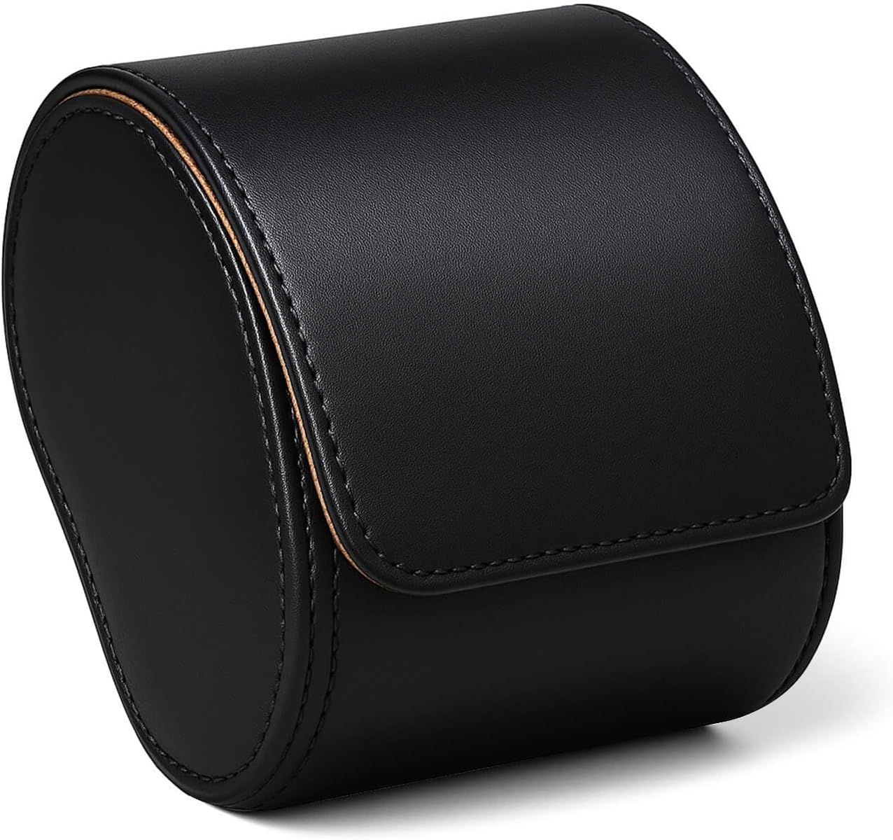 Homde Travel Watch Box Leather: Traveling Case for Men - Luxury Watch Roll for Wristwatch on the Go (black, S)