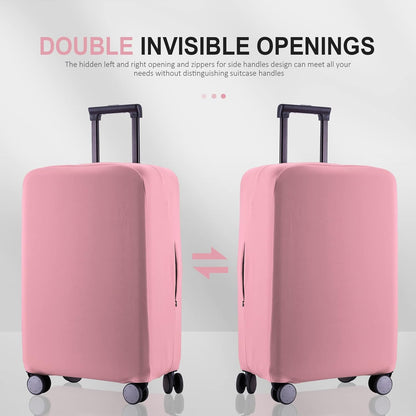 Travel Luggage Cover Suitcase Protector Scratch-Resistant Fit 19-31 Inch Suitcase, Not Included Suitcase (Pink, M(24-25 inch))