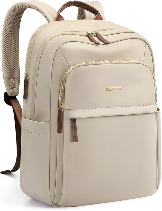 Travel Backpack for Women Personal Carry On Bag Business Weekender Hiking Multilayer Laptop Bag,16 Inch,Apricot