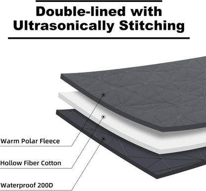 Outdoor Waterproof Blanket, Foldable Fleece Stadium Blanket for Outdoor Sports Event, Camping, Concerts, Car, Pet, Picnics - Windproof, Wearable, Machine Washable 80" x 58"