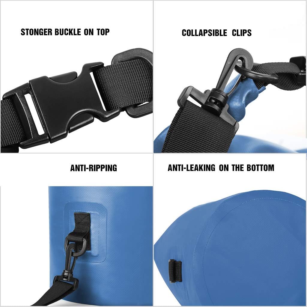 Unigear Dry Bag Waterproof, 2L/5L/10L/20L/30L/40L Floating and Lightweight Bags for Kayaking, Boating, Fishing, Swimming and Camping with Waterproof Phone Case