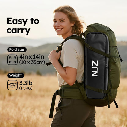 Portable Camping Chairs - 15s Setup & Compact 13" Fold - Backpacking Chair with Carry Bag, Camp Chair for Picnics, Fishing, Festival Sporting Events, Support 200 LBS - Blue