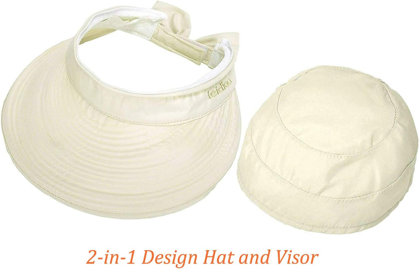 HINDAWI Sun Hats for Women with UV Protection Wide Brim Sun Hat Visor Summer Beach Outdoor Foldable Womens Cap