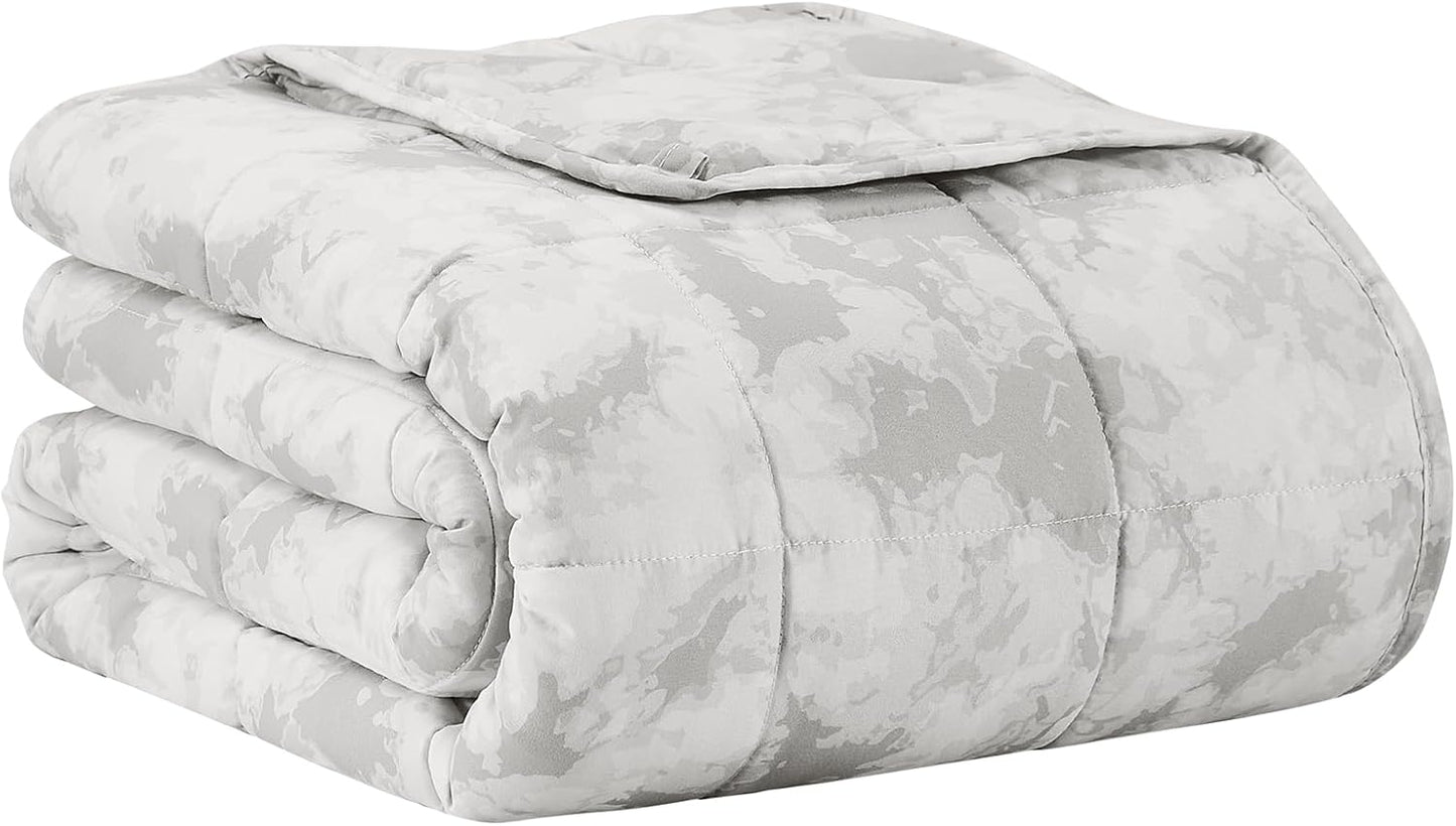 L'AGRATY Weighted Blanket - 48"x72" 20lbs Cooling Breathable Heavy Blanket with Glass Beads for Adult All-Season