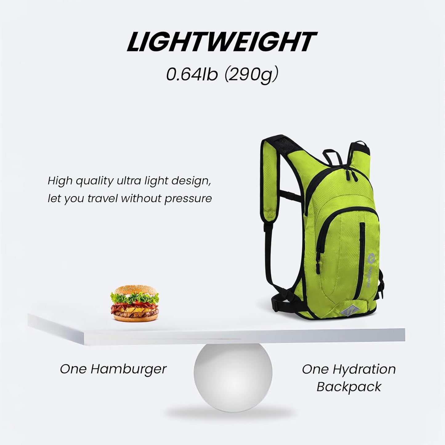 Nepest Hydration Pack Backpack for Women & Men, Lightweight Water Backpack with 2L Water Bladder for Hiking Cycling Running Biking