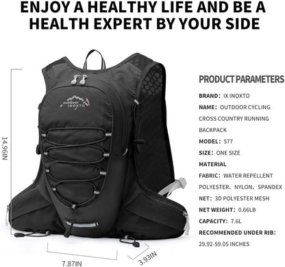 Running Hydration Vest for Men Women Water Backpack for Running 3L Running Hydration Pack for Trail Running Marathon Race Hiking