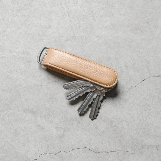 Jibbon Italian Premium Leather Key Organizer - Stylish Key Holder with Marine Grade 316 Stainless Steel, Compact EDC Keychain