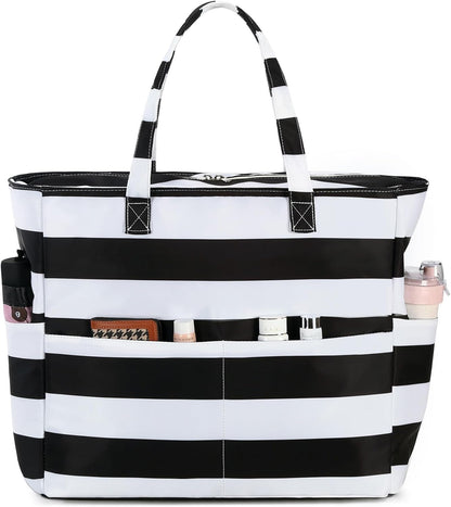 Waterproof Beach Tote Pool Bags for Women Ladies Extra Large Gym Tote Carry On Bag With Wet Compartment for Weekender Travel