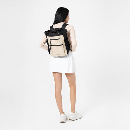 Sherpani Soleil, Anti Theft Convertible Backpack, 3 in 1 Tote Bag, Crossbody Bag, Cross Body Purse, 18L Travel Backpack for Women, RFID Protection, Metal Hardware Fits 13" Laptop (Straw Pro)