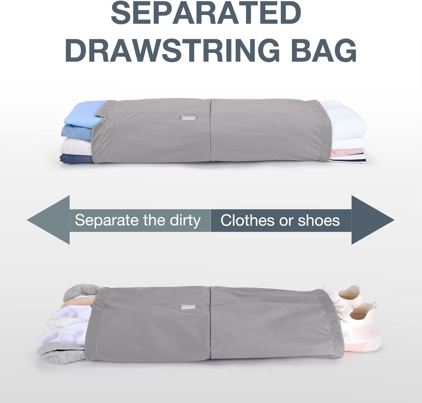 BAGSMART 6 Set Compression Packing Cubes - Lightweight Travel Essentials, Durable Luggage Organizer