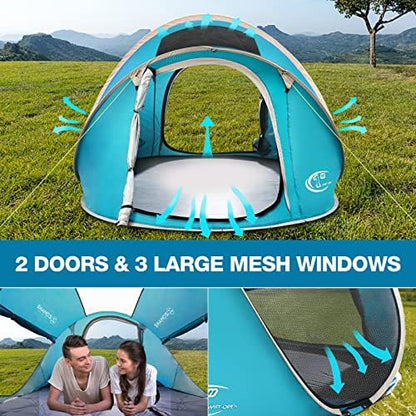 Easy Pop Up Tent 2-4 Person Waterproof - Pop-Up Camping Tents Automatic Tent Throw Pop Up Instant Flip Pop Tent for Camping,by ZOAMKE
