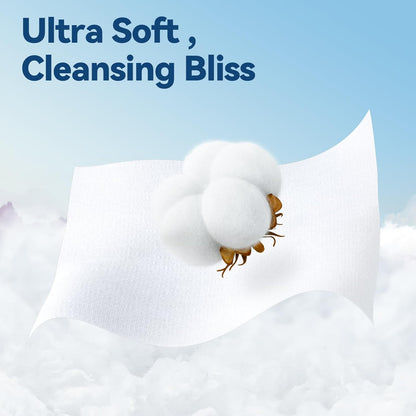 Winner Softer Face Towels - 100% USA Cotton Dry Wipes, 300 Count Unscented Cotton Tissues for Sensitive Skin, OEKO-TEX Certified Face Towelettes Disposable, Makeup Remover Facial Towels, 3 Pack