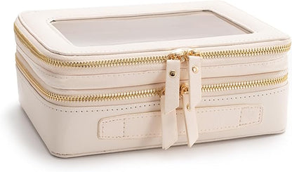 Aveniee Large Clear Makeup Bags, Double Layer Cosmetic Bags - Image 6