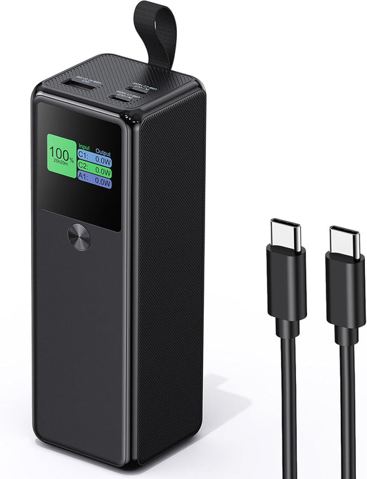 140W Power Bank, 27600mAh 3-Port PD3.1 Portable Charger Power Bank/ Portable Phone Charger with 140W C Port for Phone 16/15/14/13/12 Series, Ma-Book/Pad, Laptop, Tablet, Samsung, Steam Deck, Dell XPS