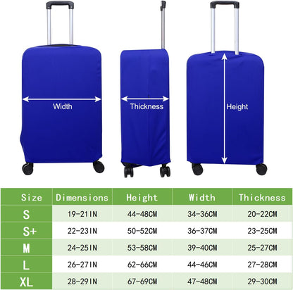 PATIKIL Luggage Cover, Suitcases Covers Elastic Carry on Cover Protector Washable Scratch-Resistant Fits 24-25 Inch Luggage for Travel Business Trips, Blue