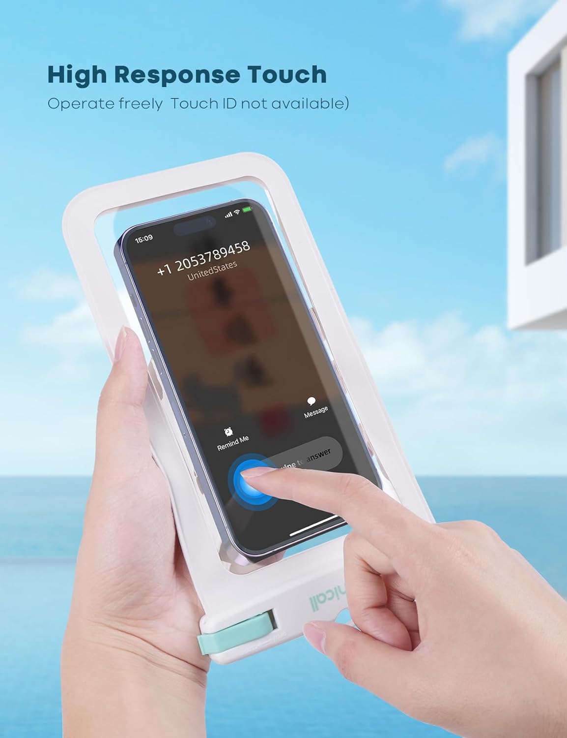 Lamicall 2 Pack Green White Cell Phone Bag, for Mother Mom, Birthday Gift for Father Teens Girls Boys Phone Pouch