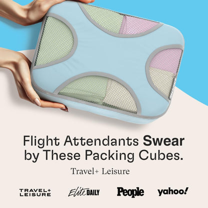Shacke 6 Set Packing Cubes for Travel - Compression Packing Bags/Travel Organizer - Luggage Organizer Bags for Traveling - Travel Essentials for Women - Cruise Must Haves Packing List