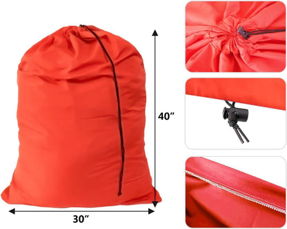 Extra Large Laundry Bag Travel Laundry Bags with Drawstring Closure, Large Dirty Clothes Bag 30"x40" Fit a Laundry Basket or Clothes Hamper for college, dorm and apartment dwellers 3 Pack Mixed Color
