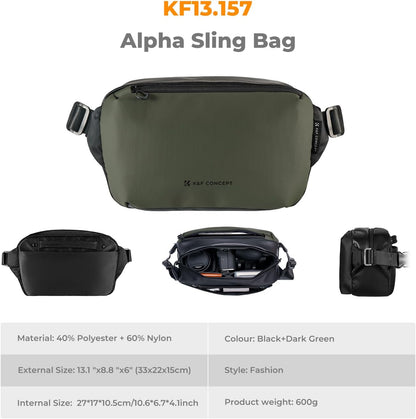 K&F Concept 2 in 1 Sling Bag Everyday Shoulder Bag & Multifunction Photography Crossbody Camera DSLR Backpack Portable Bag