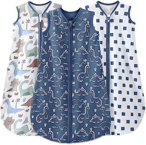 Yoofoss Baby Sleep Sack 6-12 Month 0.5TOG 100% Organic Cotton 2-Way Zipper