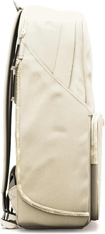 BREVITE The Backpack- Casual daypack backpacks for every function. Compact but spacious 18L aesthetic traveling backpack with laptop compartment. (Tan)