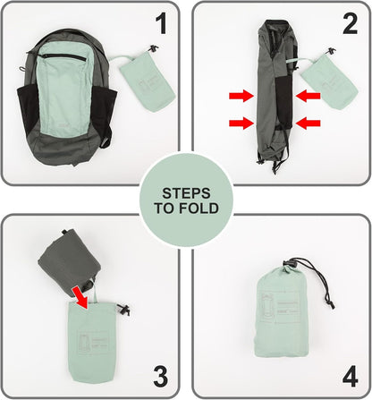 GOX Foldable 20l Backpack For Travel Lightweight Hiking Packable Daypack for Men Travel Camping Outdoor Bag Women (Jade)