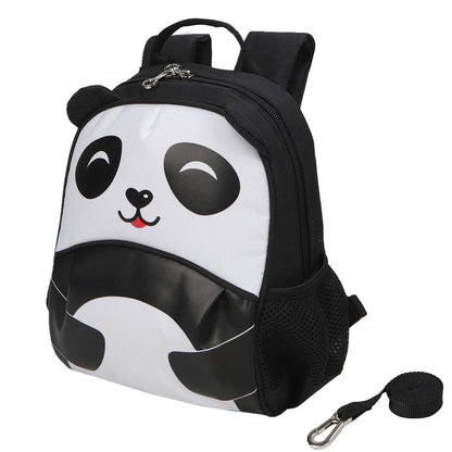 yodo Kids Insulated Toddler Backpack with Safety Harness Leash and Name Label - Playful Preschool Lunch Boxes Carry Bag, Panda