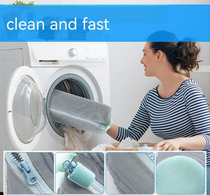 2 Pcs Shoe Washing Machine Bag Reusable Laundry Shoe Bag for Washer and Dryer Durable Shoe Bags for Traveling Tennis Sneaker Shoe Washing Bag ，Grey 2PCS