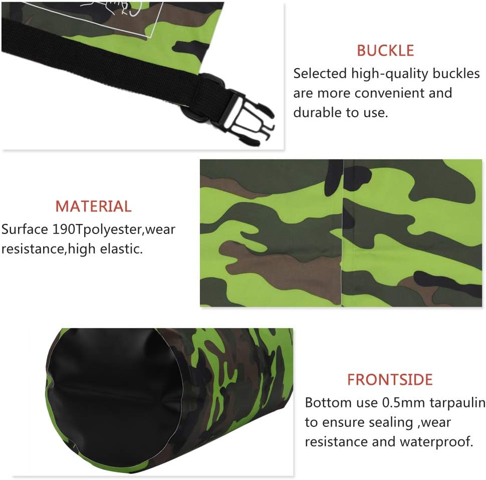 Waterproof Dry Bag 2L/5L/10L/15L/20L/30L, Roll Top Sack Keeps Gear Dry for Kayaking, Rafting, Boating, Swimming, Camping, Hiking, Beach, Fishing with Free Waterproof Phone Case