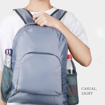 20L Hiking Daypack, Lightweight Backpack for Travel Camping Outdoor, Foldable Backpack For Men Women(BLACK)