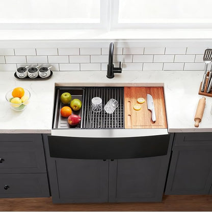 Black Farmhouse Sink 33 Inch - Image 4