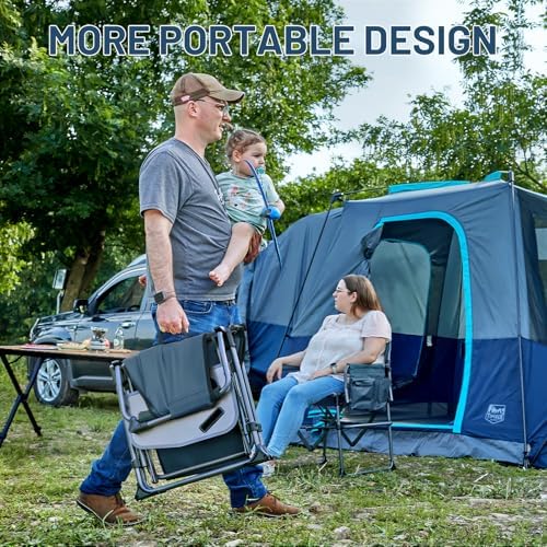 TIMBER RIDGE 400lbs Heavy Duty Camping Chair Portable Directors Chair