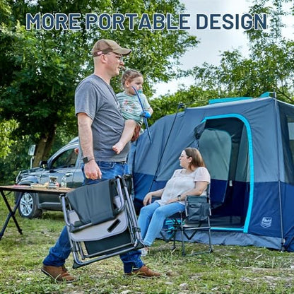 TIMBER RIDGE 400lbs Heavy Duty Camping Chair Portable Directors Chair