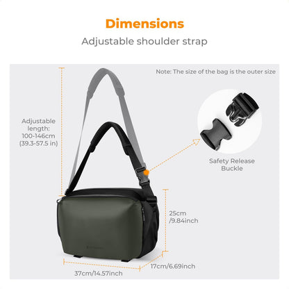 K&F Concept 2 in 1 Sling Bag Everyday Shoulder Bag & Multifunction Photography Crossbody Camera DSLR Backpack Portable Bag