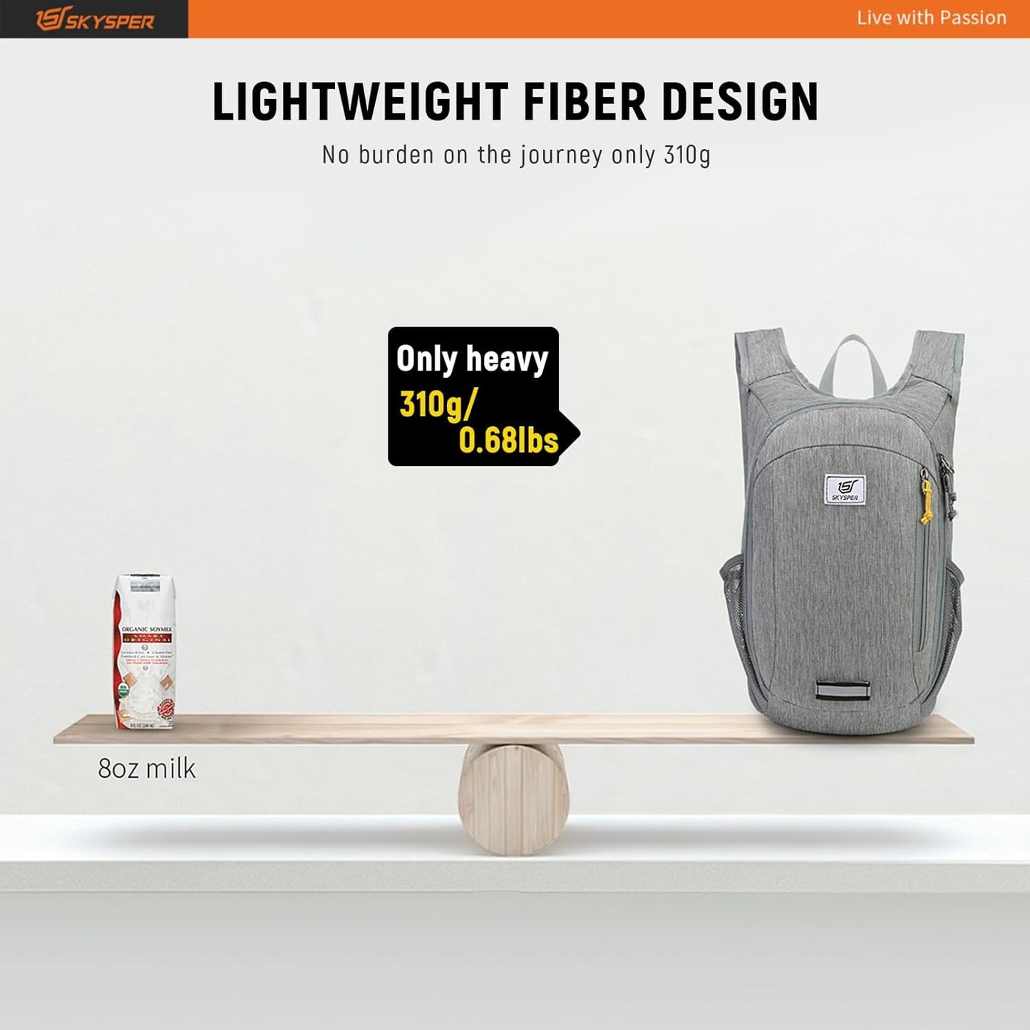 SKYSPER Small Daypack 10L/15L/20L Hiking Backpack Packable Lightweight Travel Day Pack for Women Men