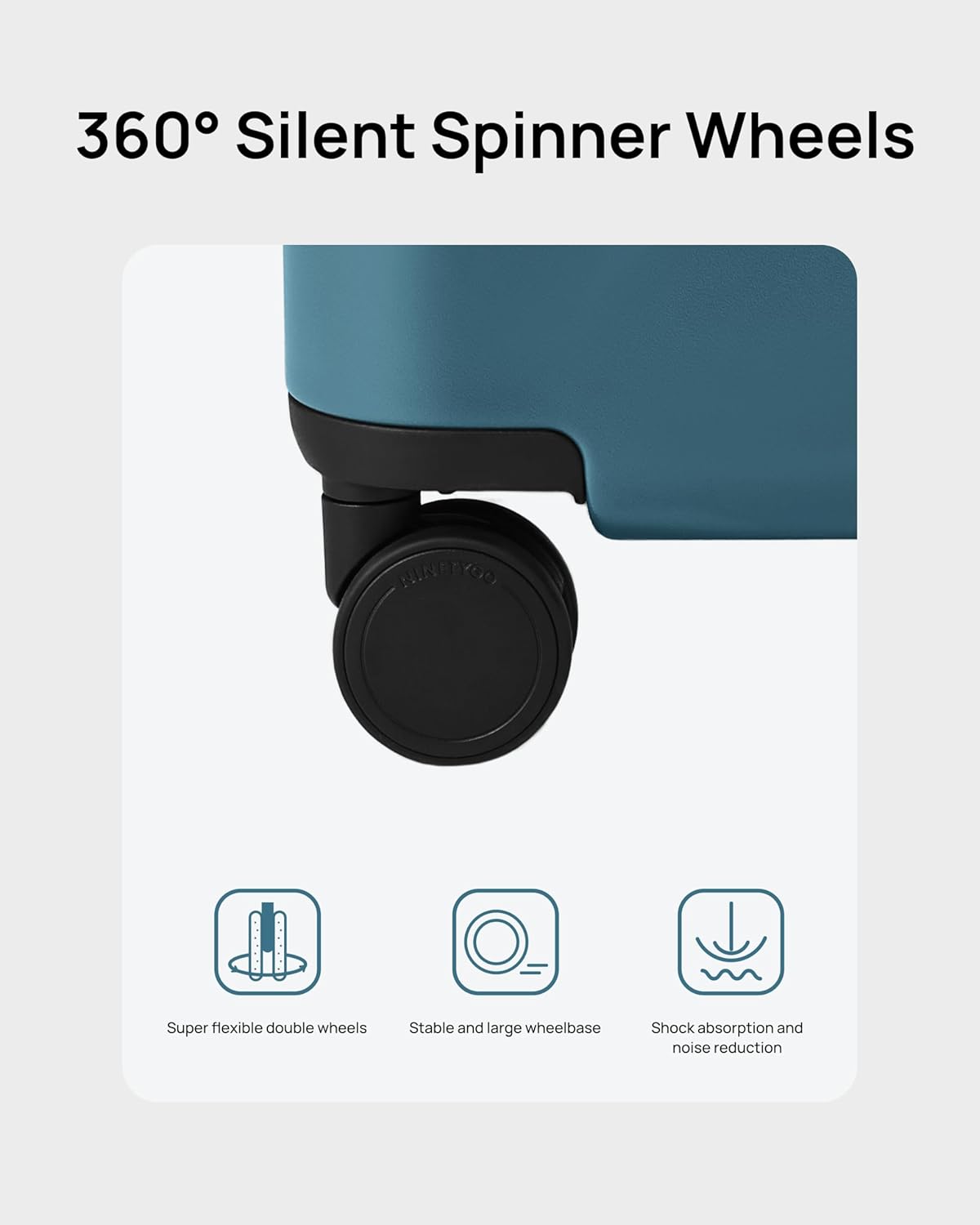 Luggage Sets 2 Piece, Carry On Luggage Airline Approved, Large Checked Trunk Luggage with Smooth Spinner Wheels, Hard Case PC Suitcase Sets, TSA Approved, 20in/29in (Topaz Blue, Hudson)