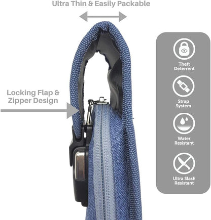 Aquavault | Flex Safe | Beach Chair Vault | Anti theft combination lock | 3 Digit Programmable lock | Water resistant, Slash Resistant and RFID Blocking (Grey)