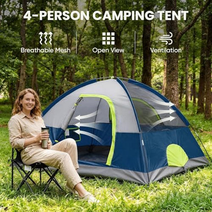 OLIXIS Camping Tent 2 Person, Tent for Camping, Fast Setup, Compact Carry